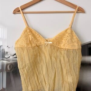 Yellow Lace Camisole Top
